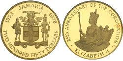250 Долар Ямайка (1962 - ) Золото 