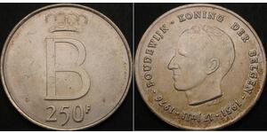 250 Франк Бельгія Срібло Леопольд III (король Бельгії)