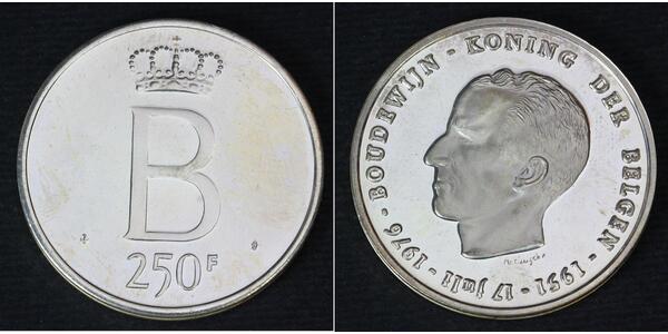 250 Франк Бельгія Срібло Леопольд III (король Бельгії)
