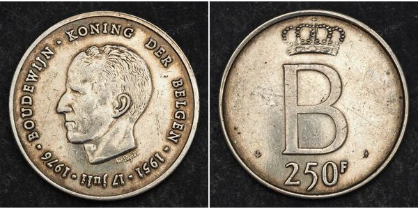 250 Франк Бельгія Срібло Леопольд III (король Бельгії)