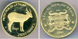 25 000 Franc Benín Oro 