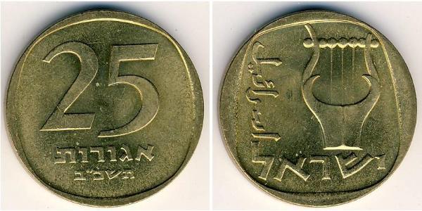 25 Agora Israel (1948 - ) Bronze/Aluminium 
