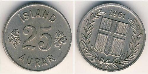 25 Aurar Iceland 銅/镍 