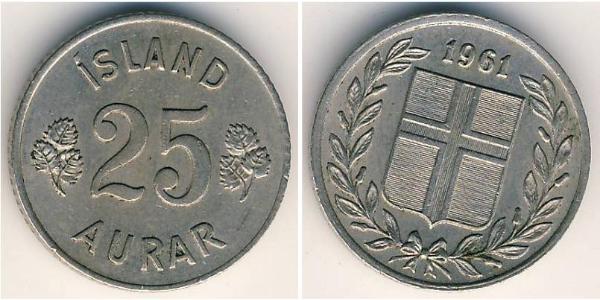 25 Aurar Iceland 銅/镍 