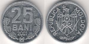 25 Ban Moldavia (1991 - ) Alluminio 