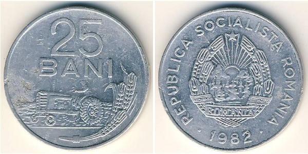 25 Ban Repubblica Socialista di Romania (1947-1989) Alluminio 