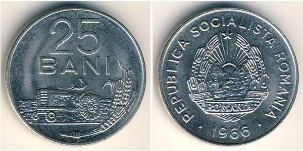 25 Ban Socialist Republic of Romania (1947-1989) Nickel/Stahl 