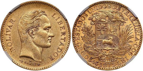 25 Bolivar Venezuela Gold Simon Bolivar (1783 - 1830)