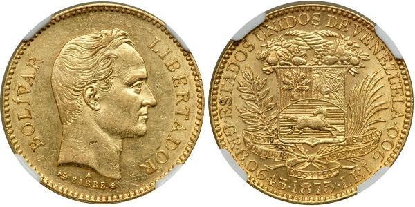 25 Bolivar Venezuela Oro Simon Bolivar (1783 - 1830)