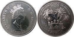 25 Cent Canada Acciaio Elisabetta II (1926-2022)