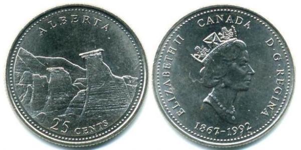 25 Cent Canada Acciaio 