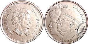 25 Cent Canadá Acero 