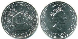 25 Cent Canadá Acero 