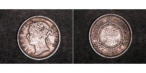 25 Cent British Honduras (1862-1981) Argent Victoria (1819 - 1901)