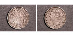 25 Cent British Honduras (1862-1981) Argent Victoria (1819 - 1901)