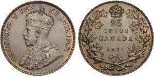 25 Cent Canada Argent George V (1865-1936)