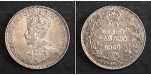 25 Cent Canada Argent George V (1865-1936)