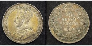 25 Cent Canada Argent George V (1865-1936)