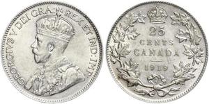 25 Cent Canada Argent George V (1865-1936)