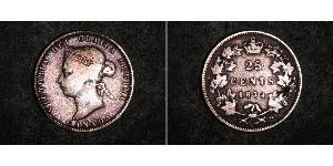 25 Cent Canada Argent Victoria (1819 - 1901)