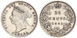 25 Cent Canada Argent Victoria (1819 - 1901)