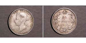 25 Cent Canada Argent Victoria (1819 - 1901)