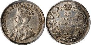 25 Cent Canada Argent George V (1865-1936)