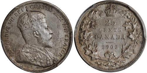 25 Cent Canada Argent Édouard VII (1841-1910)