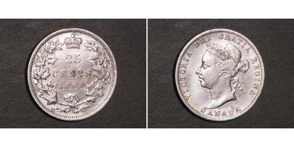 25 Cent Canada Argent Victoria (1819 - 1901)