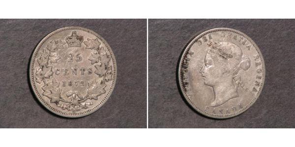 25 Cent Canada Argent Victoria (1819 - 1901)