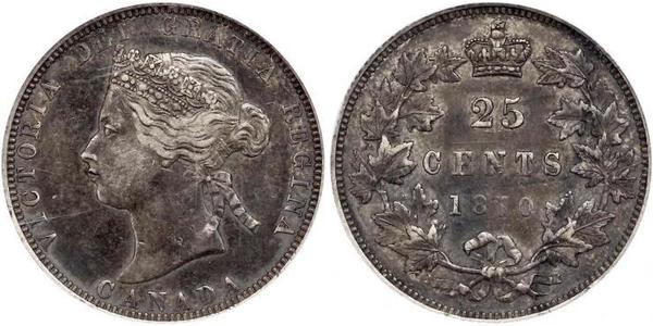 25 Cent Canada Argent Victoria (1819 - 1901)