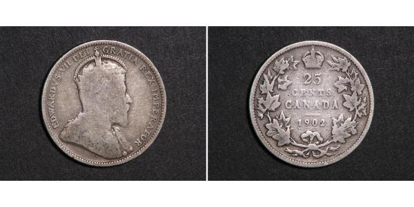 25 Cent Canada Argent Édouard VII (1841-1910)