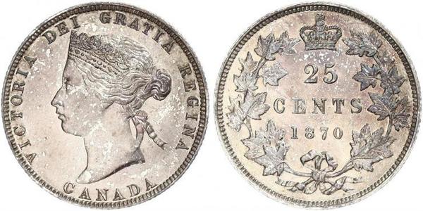 25 Cent Canada Argent Victoria (1819 - 1901)