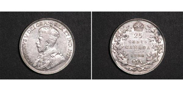 25 Cent Canada Argent George V (1865-1936)