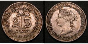 25 Cent Sri Lanka Argent 
