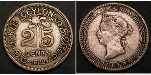 25 Cent Sri Lanka Argent 
