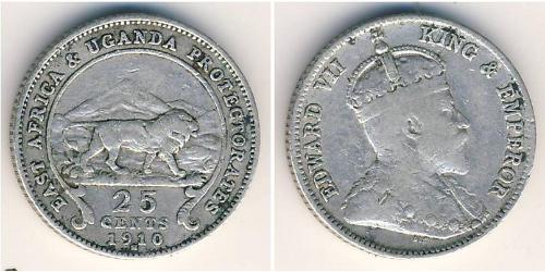 25 Cent Africa orientale Argento 