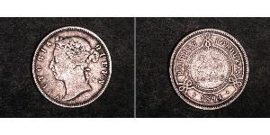 25 Cent British Honduras (1862-1981) Argento Vittoria (1819 - 1901)