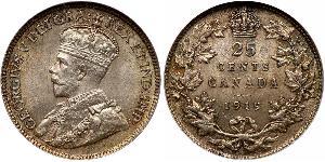 25 Cent Canada Argento Giorgio V (1865-1936)