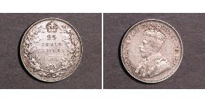 25 Cent Canada Argento Giorgio V (1865-1936)