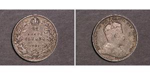 25 Cent Canada Argento Edoardo VII (1841-1910)