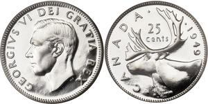 25 Cent Canada Argento Giorgio V (1865-1936)