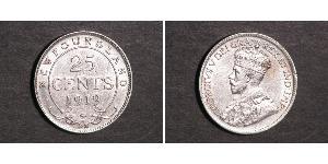 25 Cent Canada Argento Giorgio V (1865-1936)