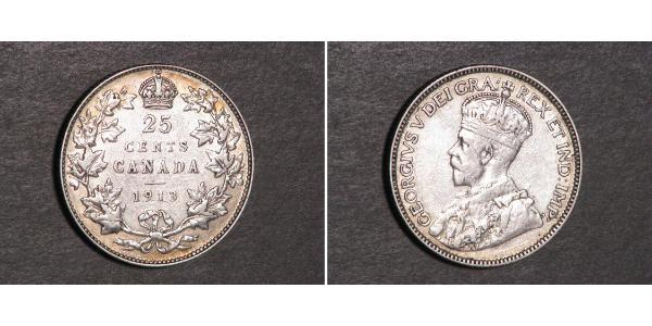 25 Cent Canada Argento Giorgio V (1865-1936)