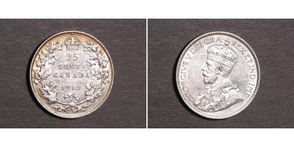 25 Cent Canada Argento Giorgio V (1865-1936)