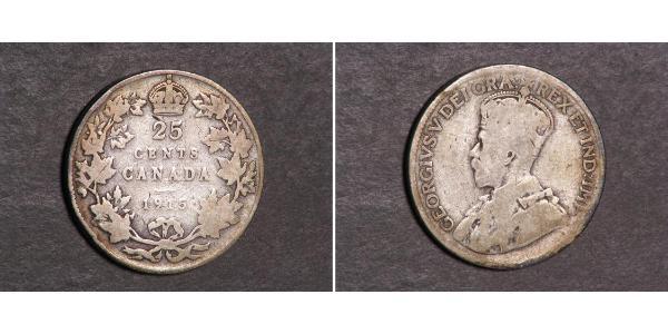 25 Cent Canada Argento Giorgio V (1865-1936)