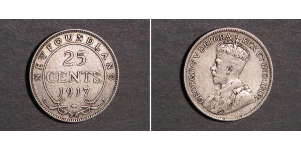 25 Cent Canada Argento Giorgio V (1865-1936)