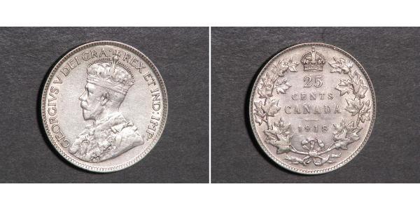 25 Cent Canada Argento Giorgio V (1865-1936)