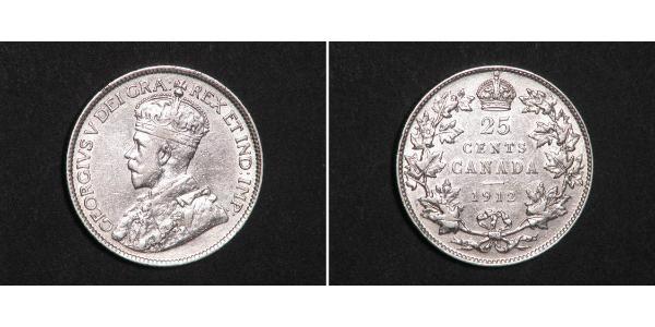 25 Cent Canada Argento Giorgio V (1865-1936)