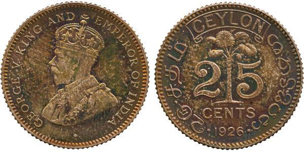 25 Cent Sri Lanka Argento 
